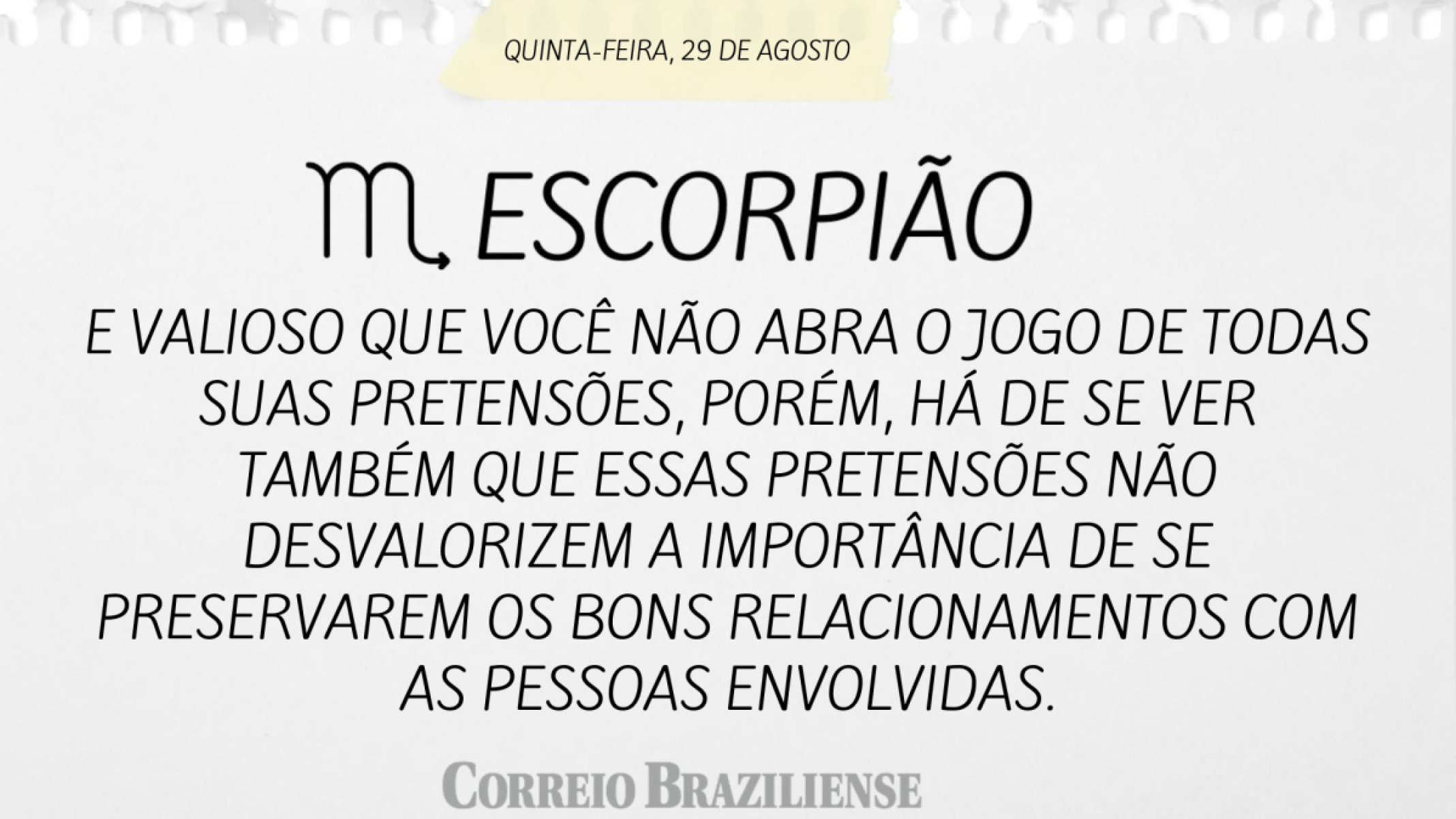 ESCORPIÃO (nascidos entre 23/10 e 21/11)  