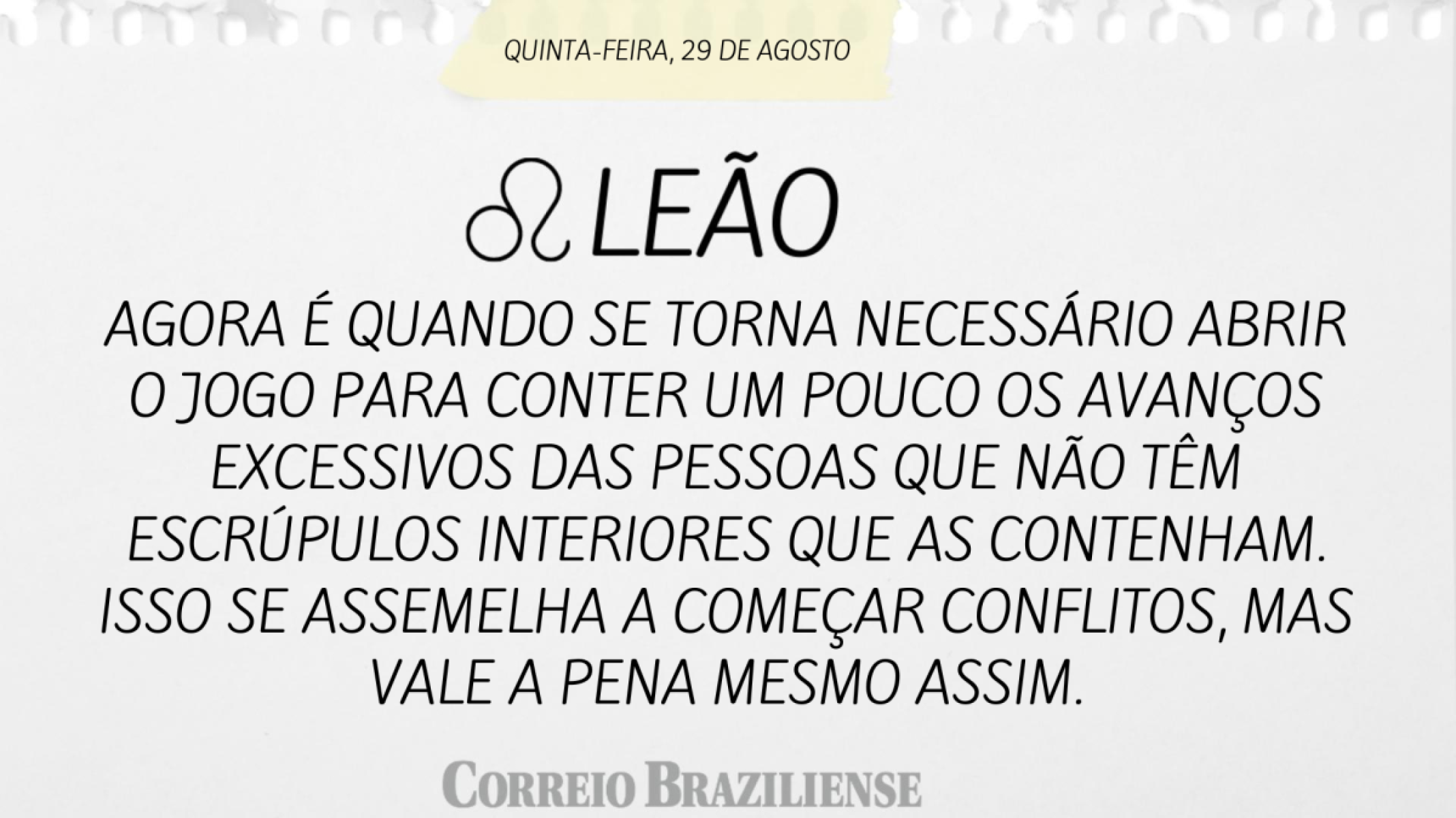 LEÃO (nascimento entre 22/7 a 22/8)  