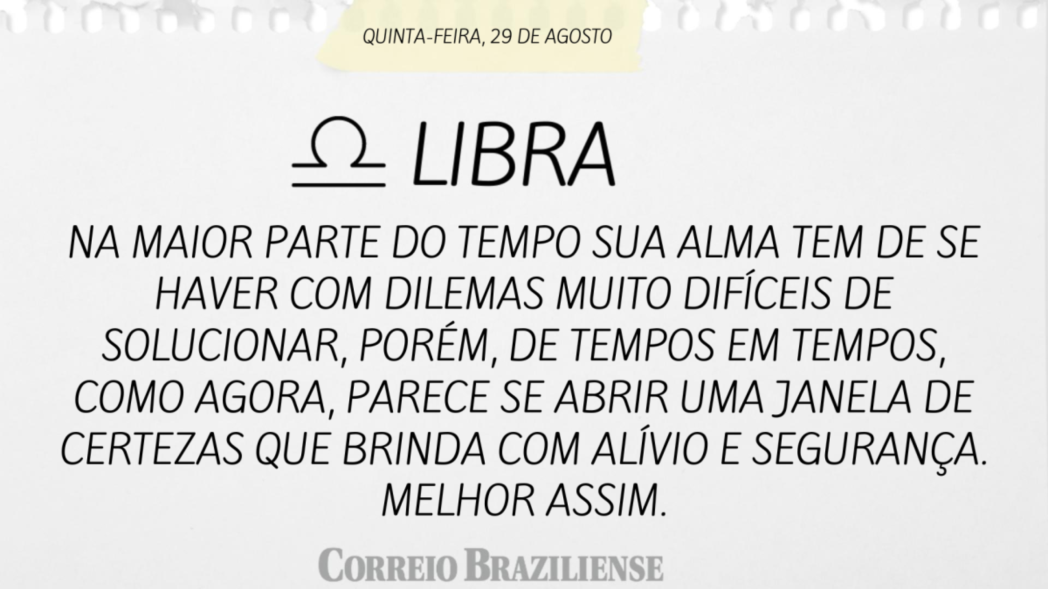 LIBRA (nascimento entre 23/9 a 22/10)  