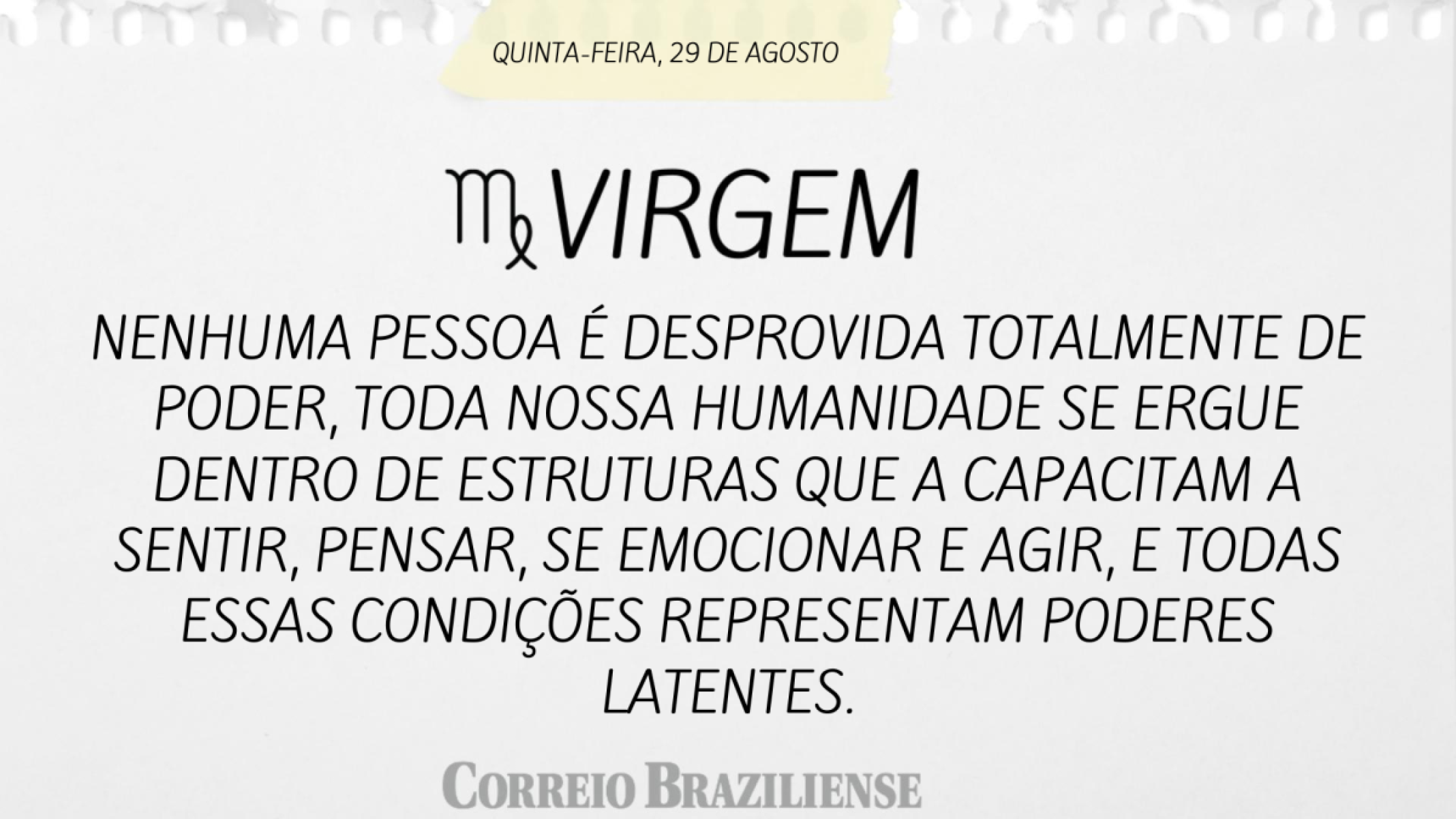 VIRGEM (nascimento entre 23/8 a 22/9)  