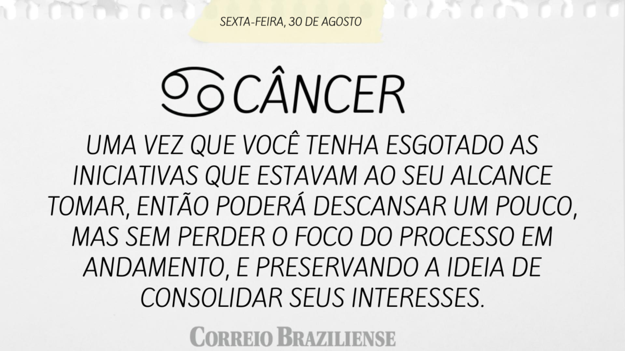 CÂNCER (nascimento entre 21/6 a 21/7)  