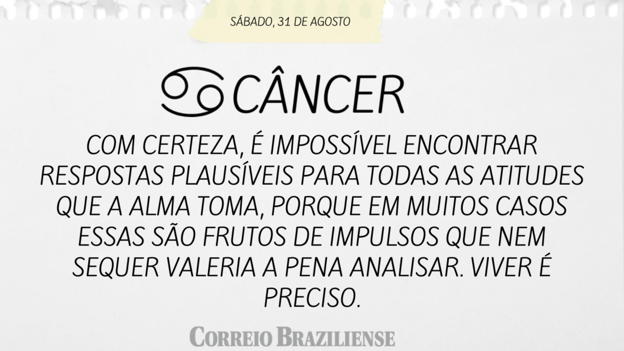 CÂNCER (nascimento entre 21/6 a 21/7)
