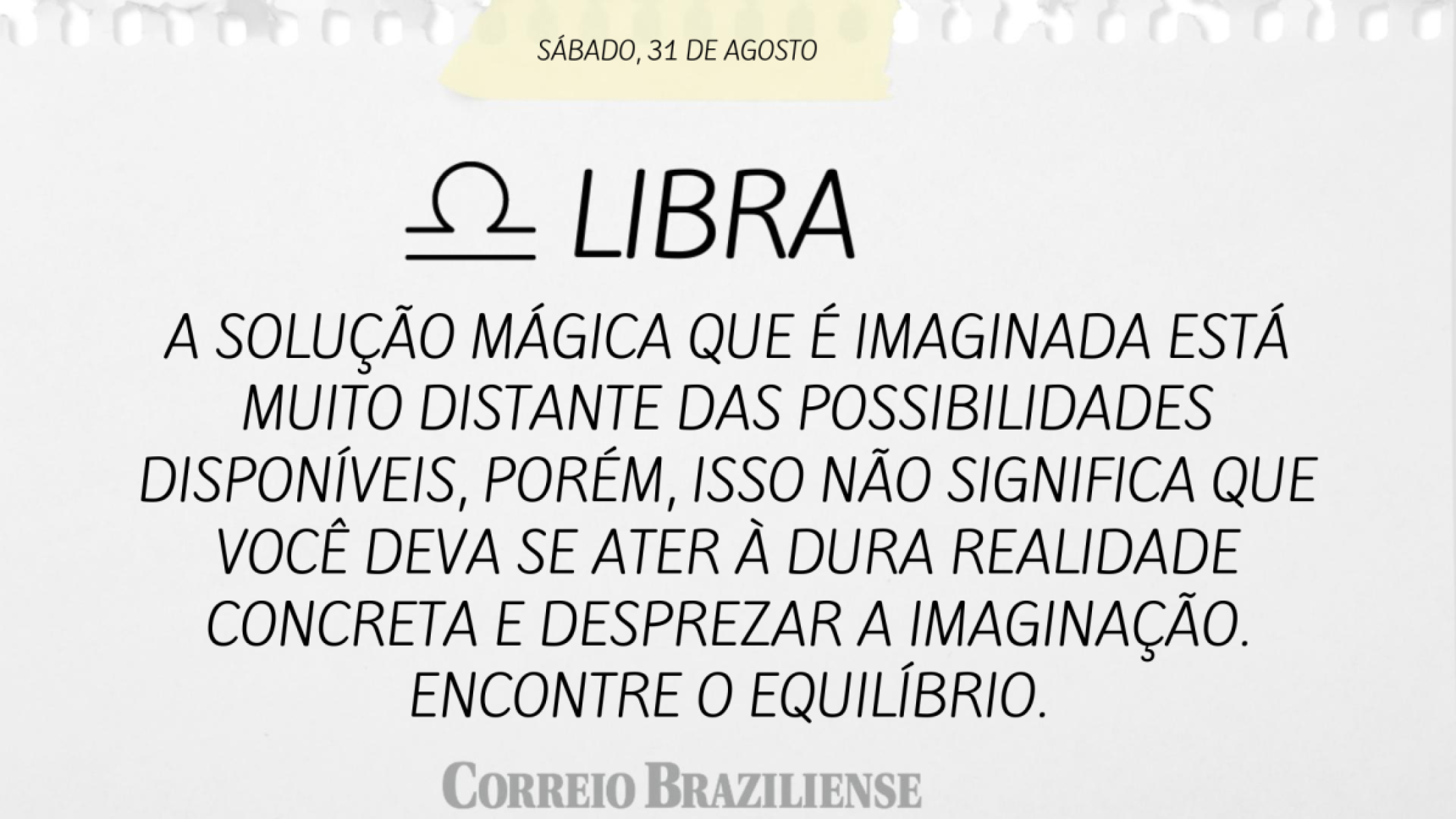 LIBRA (nascimento entre 23/9 a 22/10)
