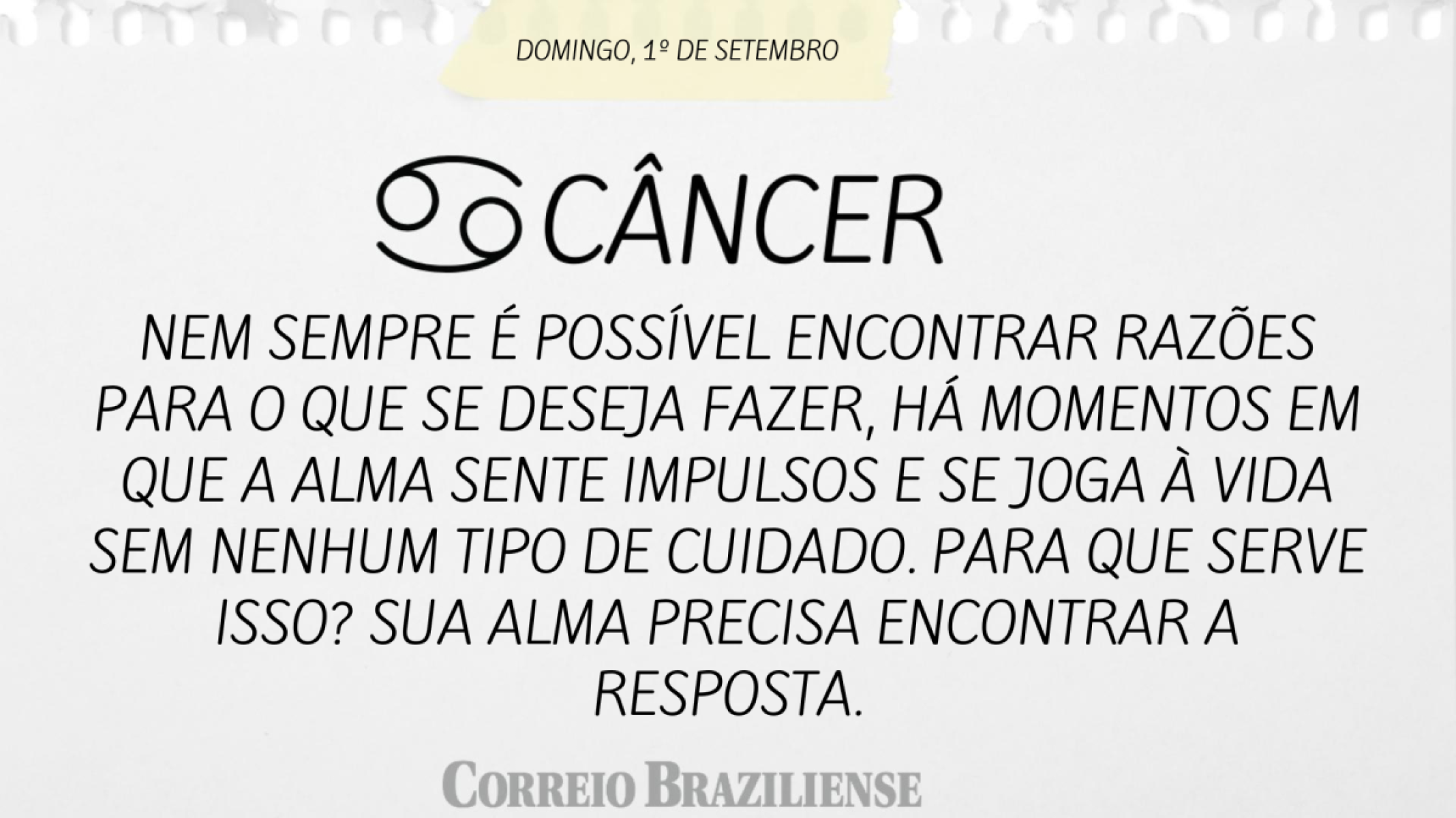 CÂNCER (nascimento entre 21/6 a 21/7) 