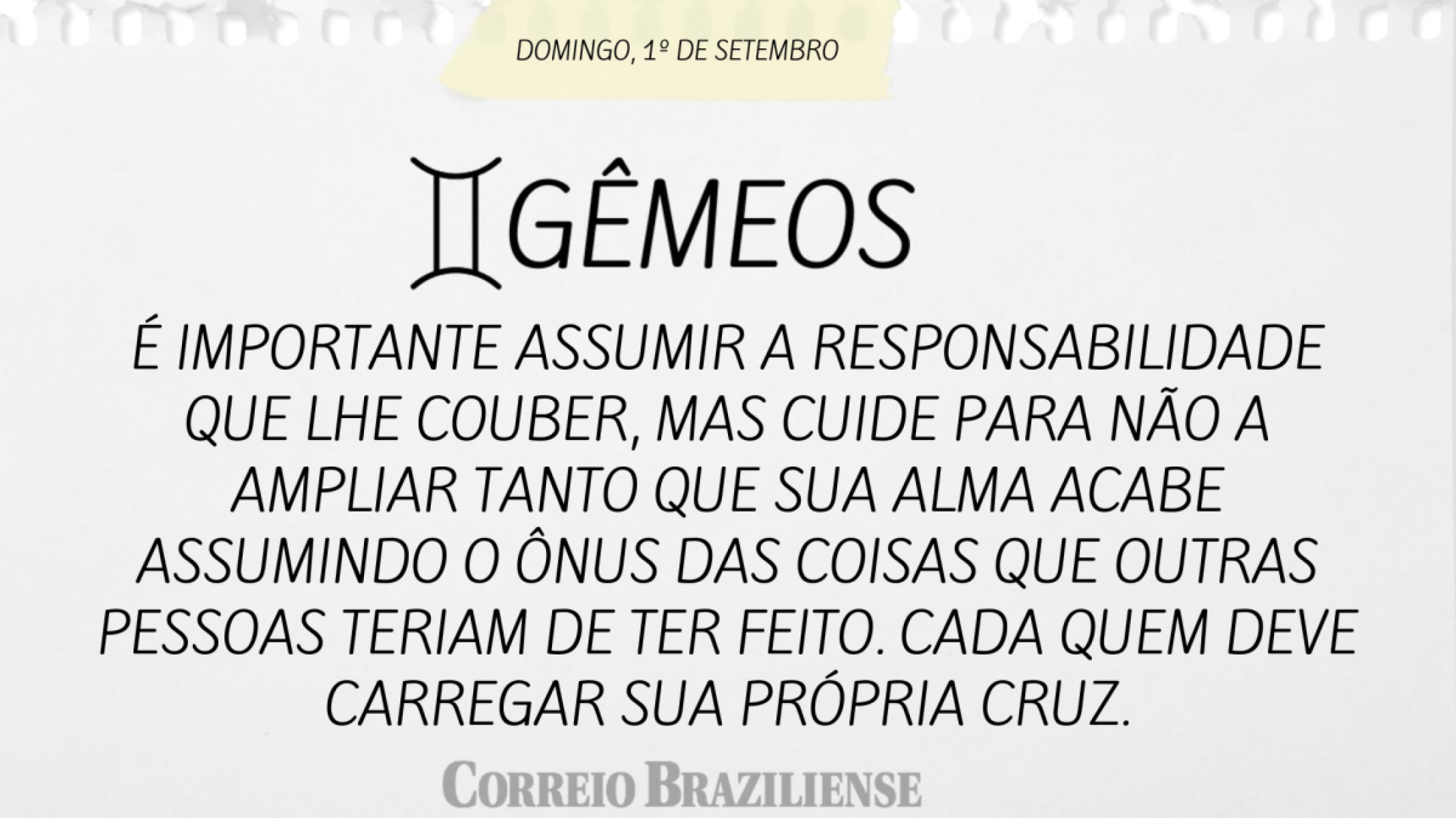 GÊMEOS (nascimento entre 21/5 a 20/6) 