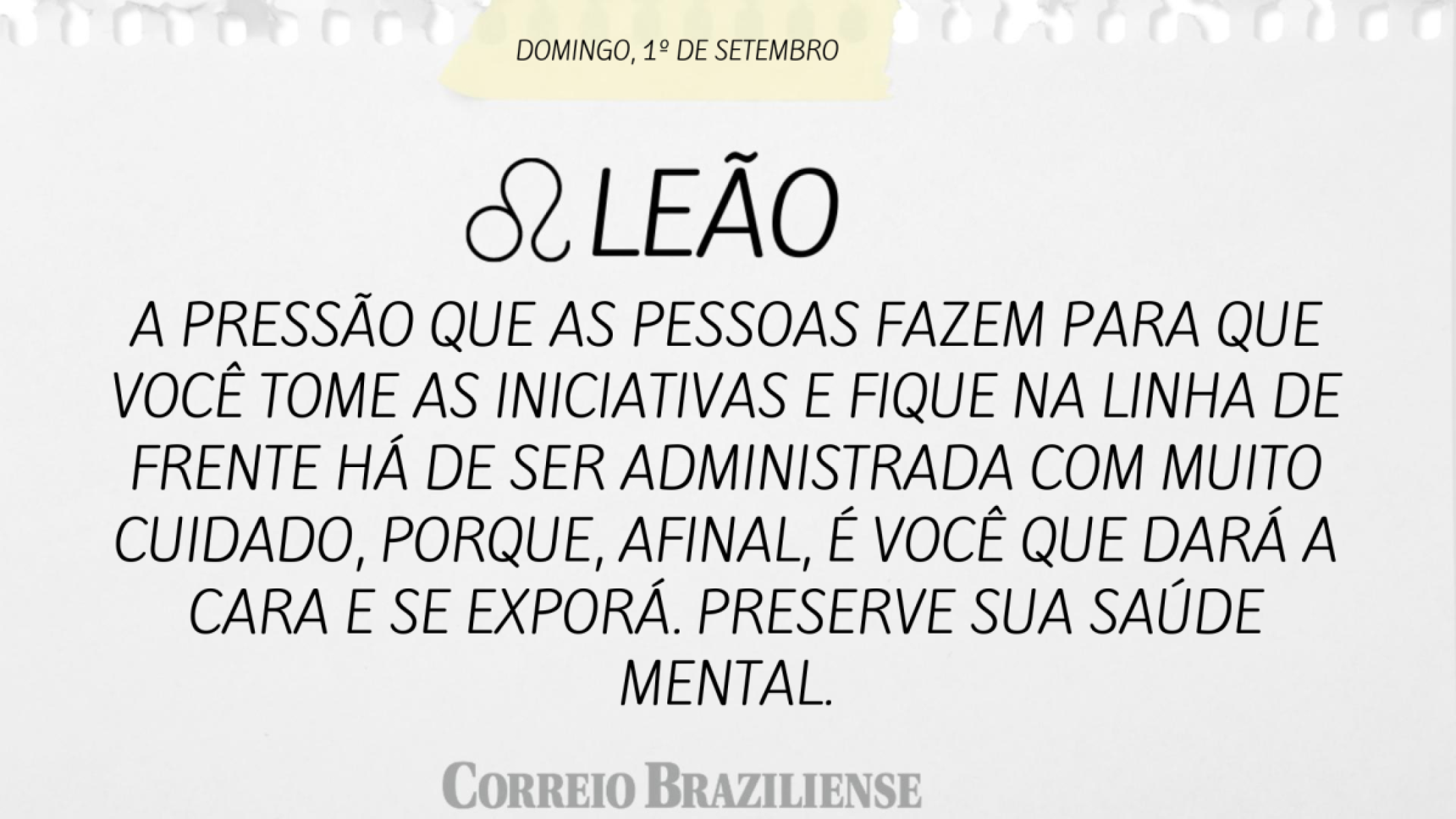 LEO (nascido entre 22/07 e 22/08) 