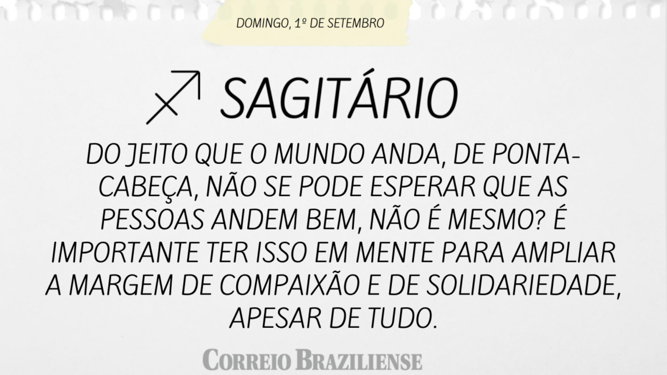 SAGITÁRIO (nascidos entre 22/11 e 21/12) 