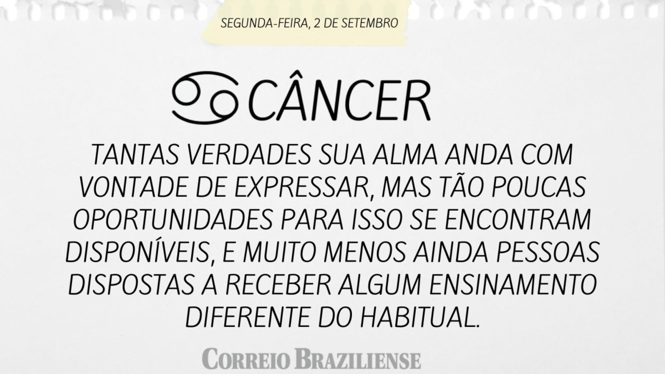 CÂNCER (nascimento entre 21/6 a 21/7) 