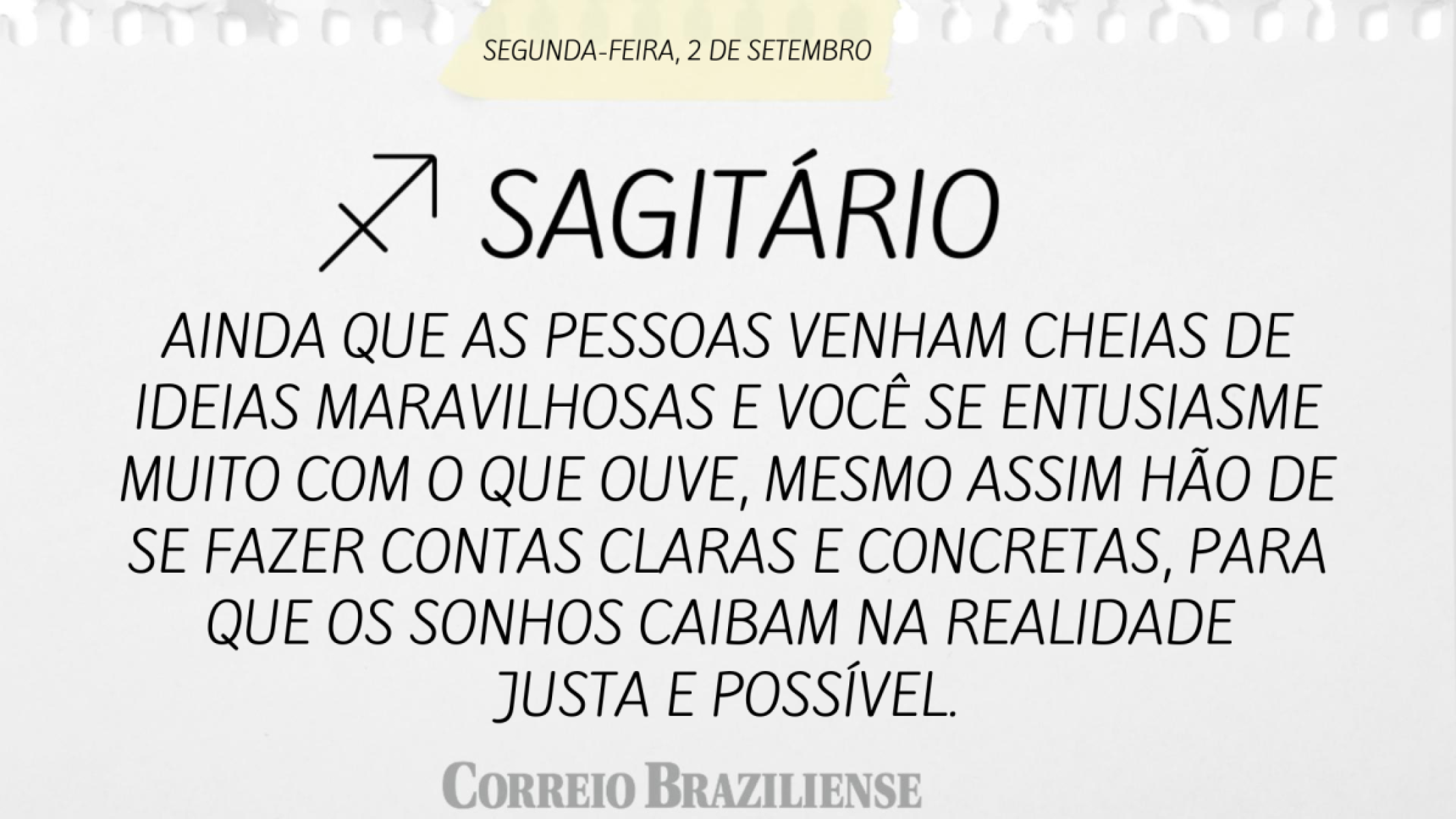 SAGITÁRIO (nascimento entre 22/11 a 21/12) 