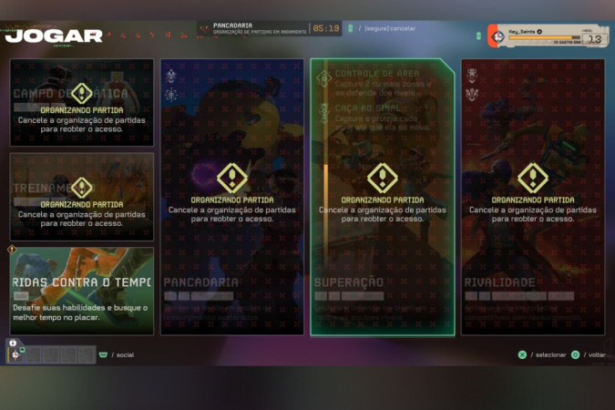 Graças a baixa adesão de jogadores após o beta, a tela de organização de partida provalvemente tende a ser mais vista que o próprio jogo.