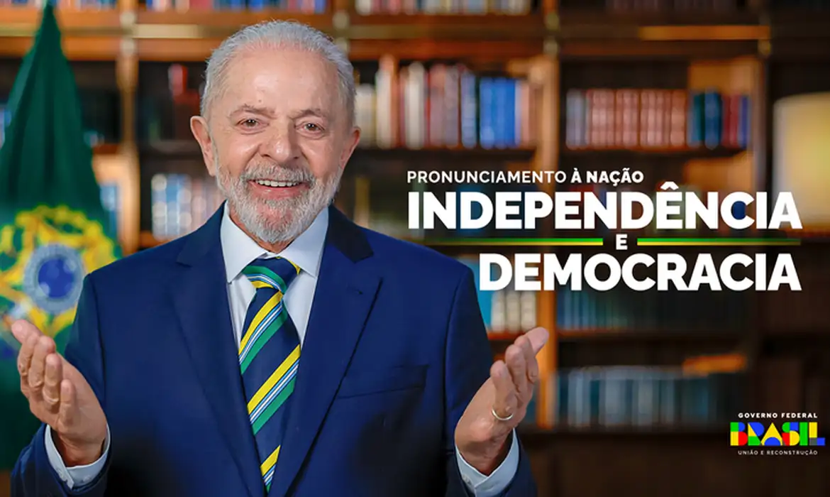 Lula exalta democracia em pronunciamento da Independência -  (crédito: EBC)