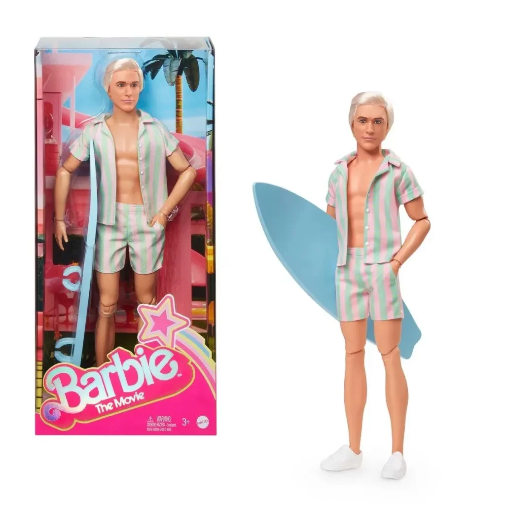 Após o sucesso de 'Barbie' Ryan Gosling e Mattel entraram em acordo sobre vendas dos bonecos Ken, que agora são mais parecidas com o ator. Antes, a aparência era mais ''genérica''. -  (crédito: Divulgação/ Mattel)