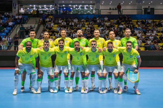 Seleção Brasileira será membro do Grupo B durante a Copa do Mundo do Uzbequistão, ao lado de Tailândia, Croácia e Cuba. - (crédito: Leto Ribas/CBF) Seleção Brasileira será membro do Grupo B durante a Copa do Mundo do Uzbequistão, ao lado de Tailândia, Croácia e Cuba. - (crédito: Leto Ribas/CBF)