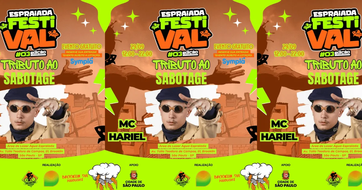 Espraiada Festival 3: Tributo ao Sabotage promete celebrar a cultura hip hop