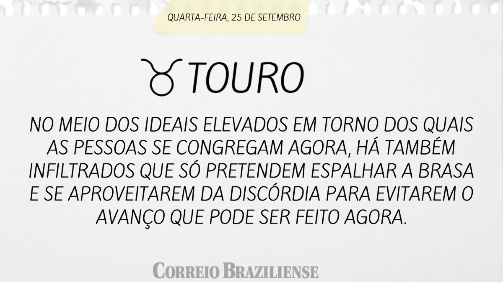 TOURO | 25 DE SETEMBRO