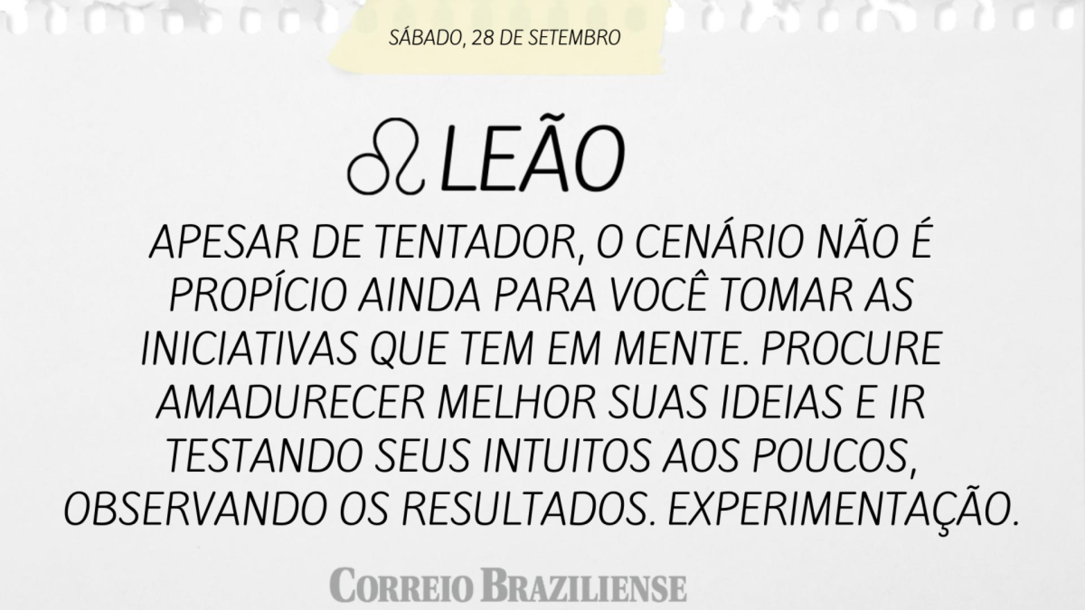 LEÃO | 28 DE SETEMBRO