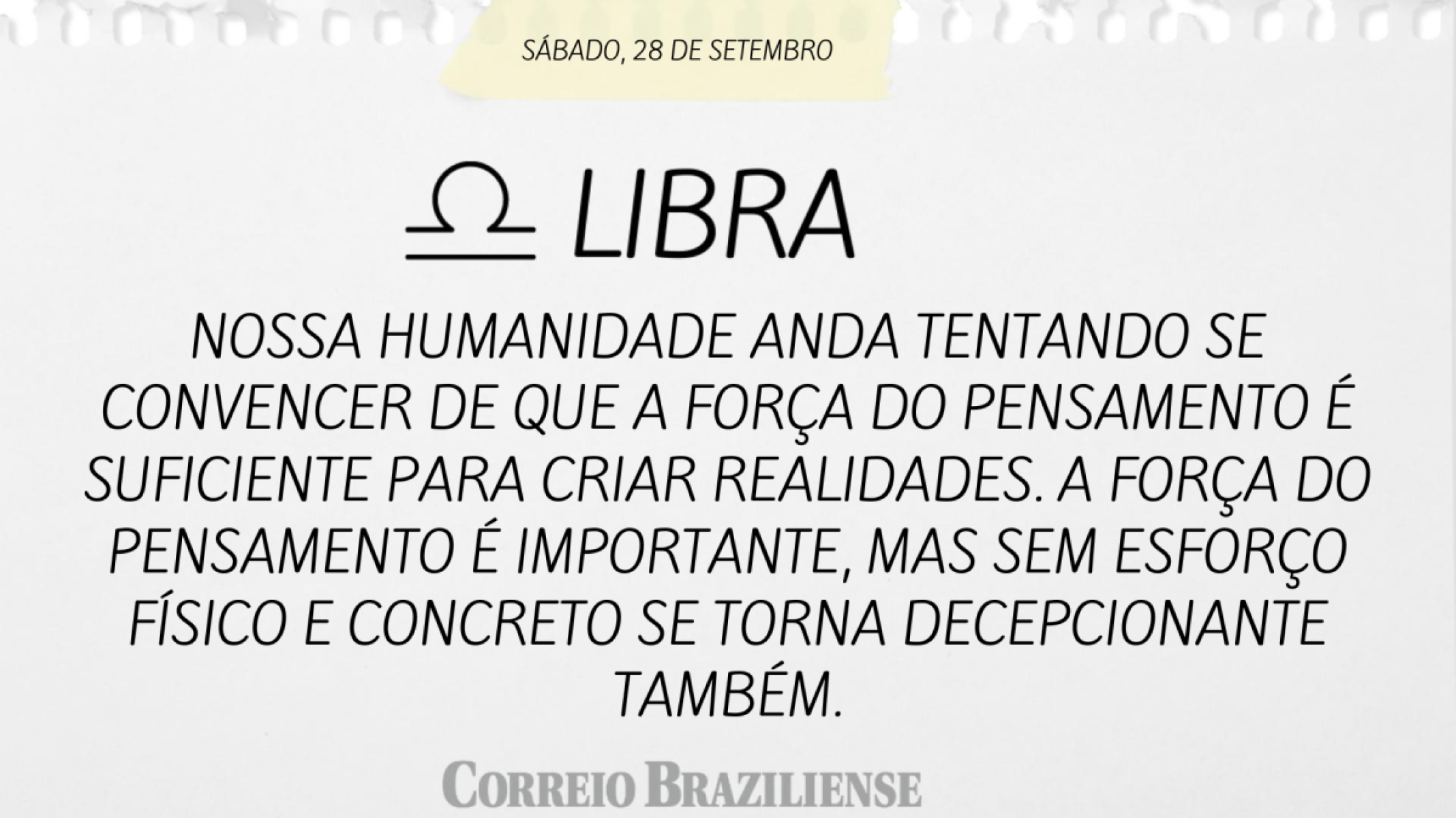 LIBRA | 28 DE SETEMBRO