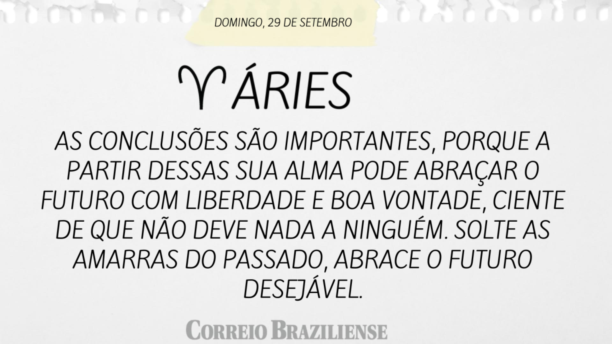 ÁRIES | 29 DE SETEMBRO