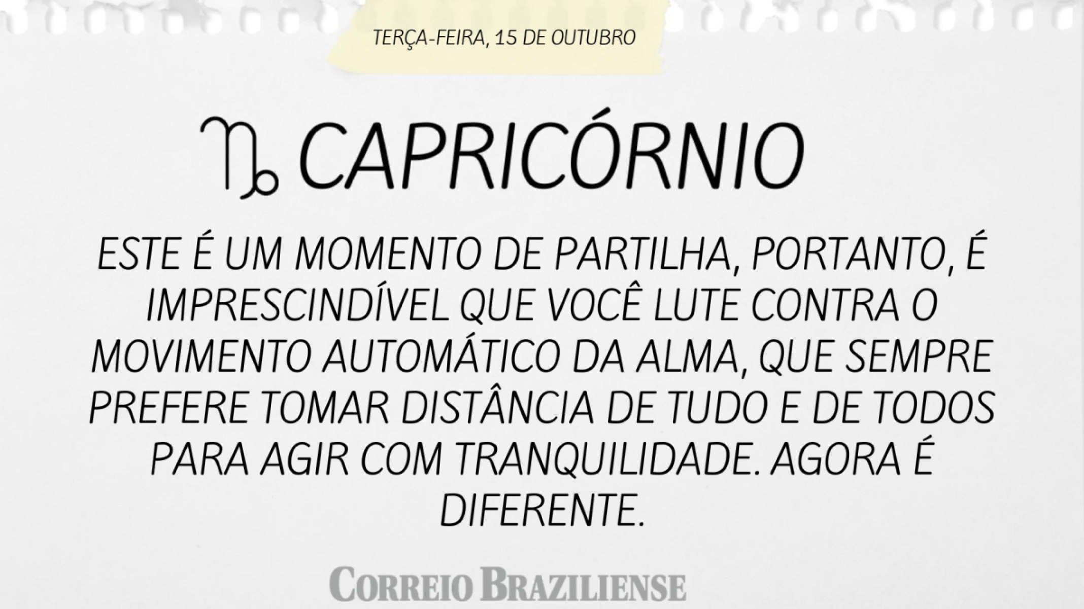 CAPRICÓRNIO (nascimento entre 22/12 a 20/1) 