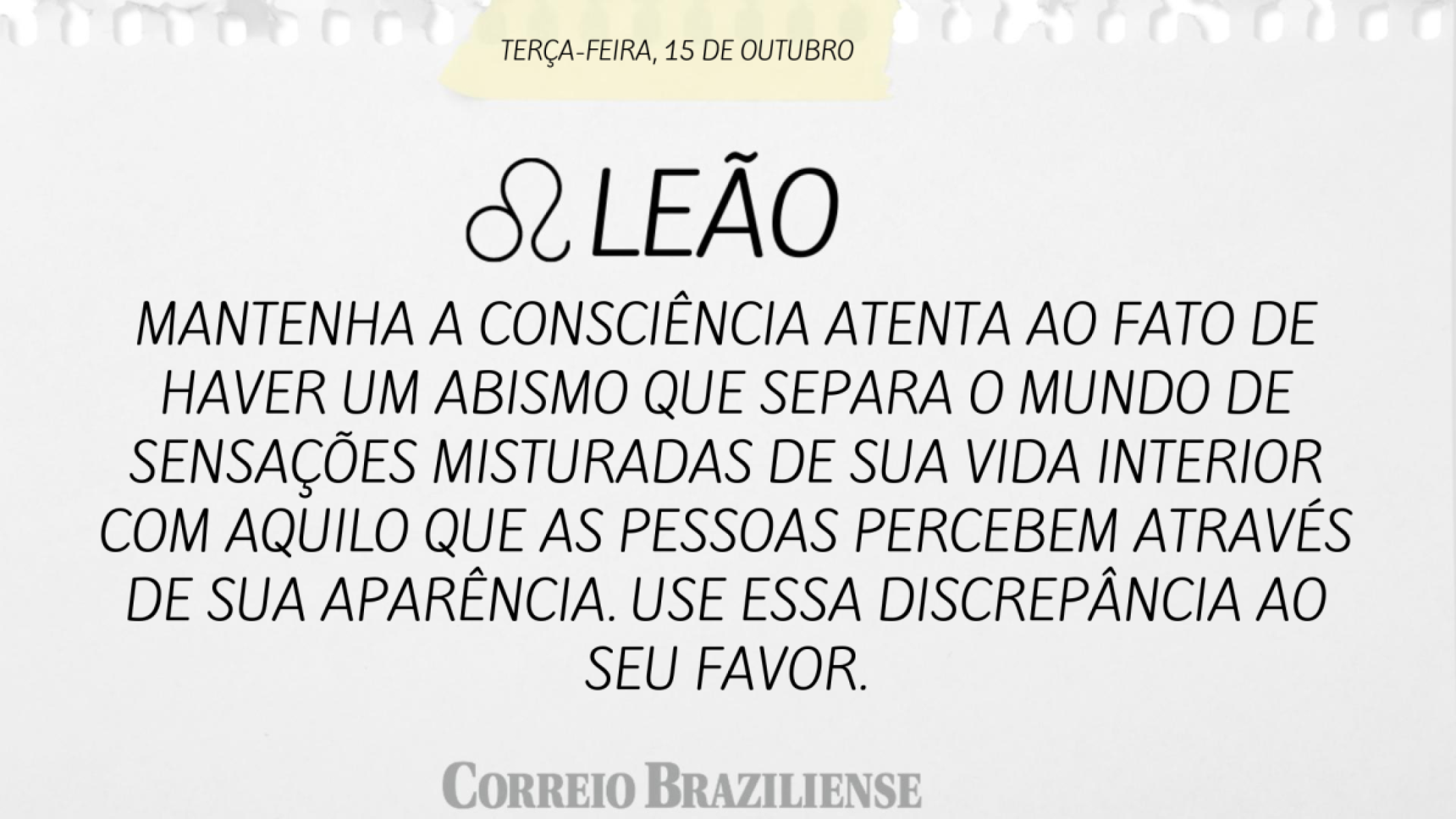 LEO (nascido entre 22/07 e 22/08) 