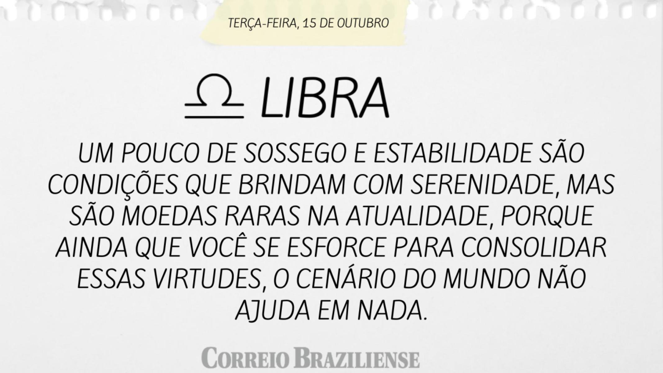 LIBRA (nascimento entre 23/9 a 22/10) 