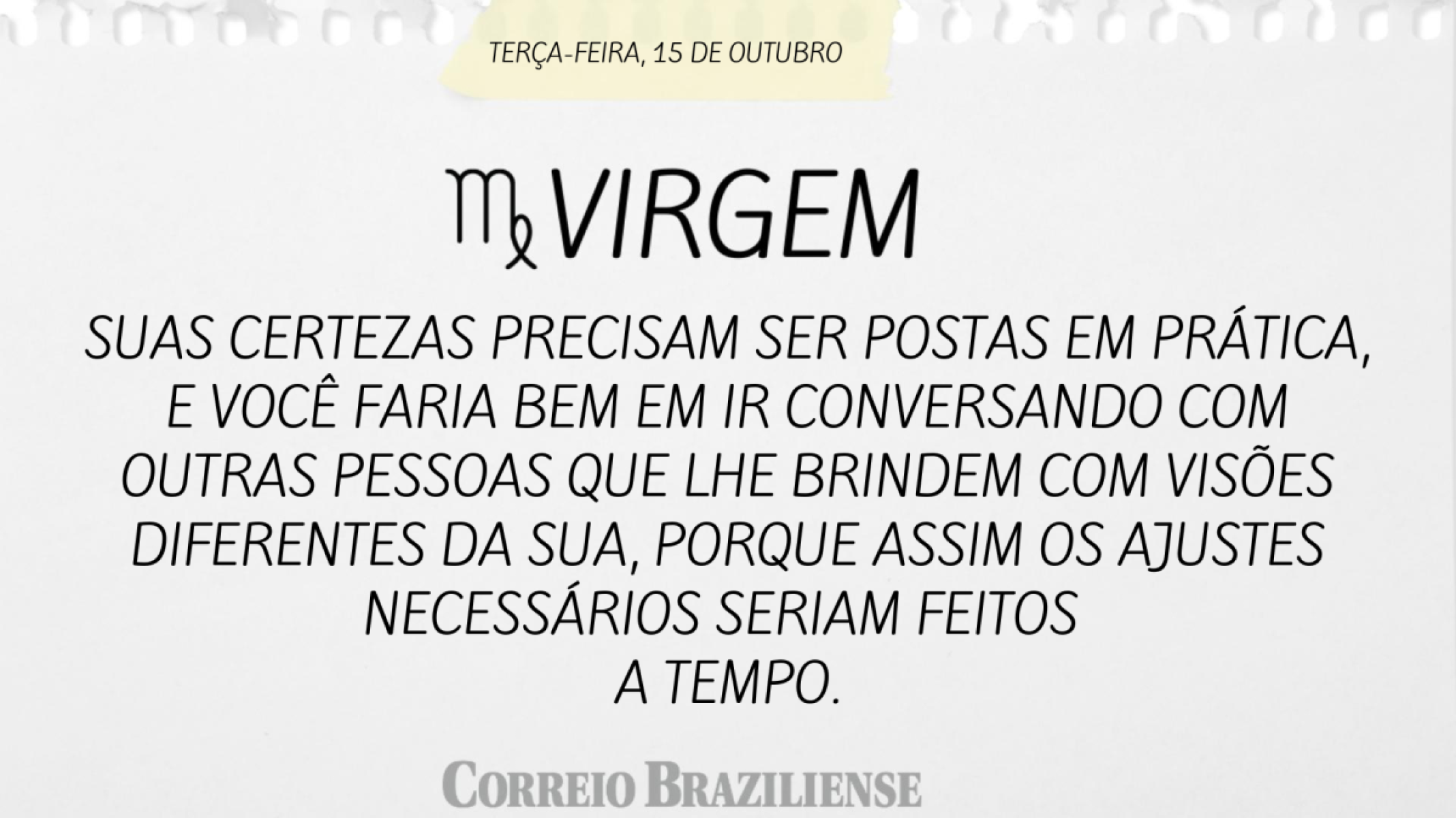 VIRGEM (nascimento entre 23/8 a 22/9) 