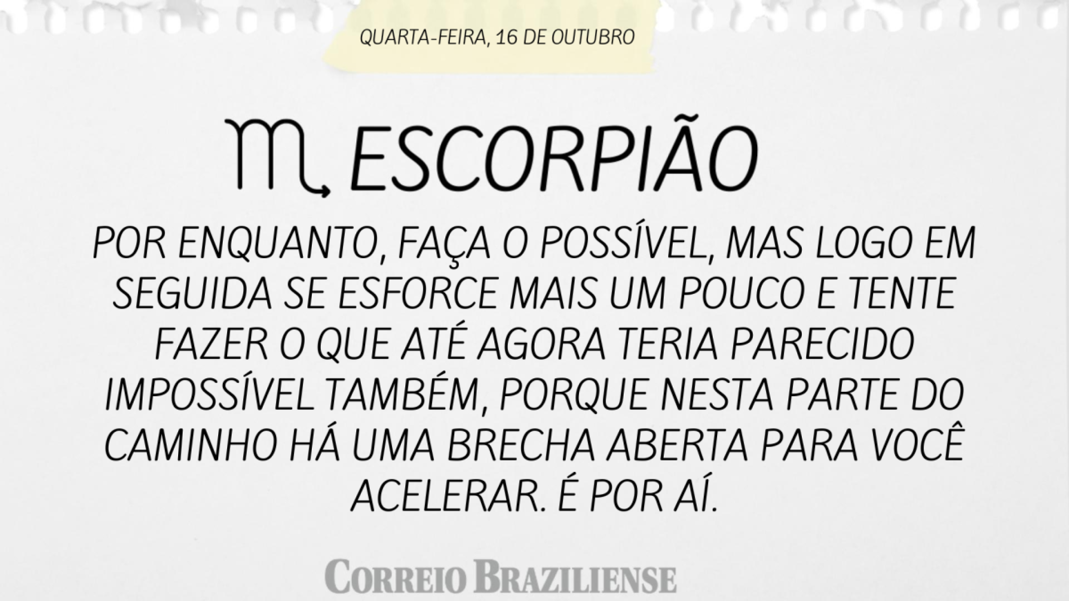 ESCORPIÃO (nascidos entre 23/10 e 21/11) 