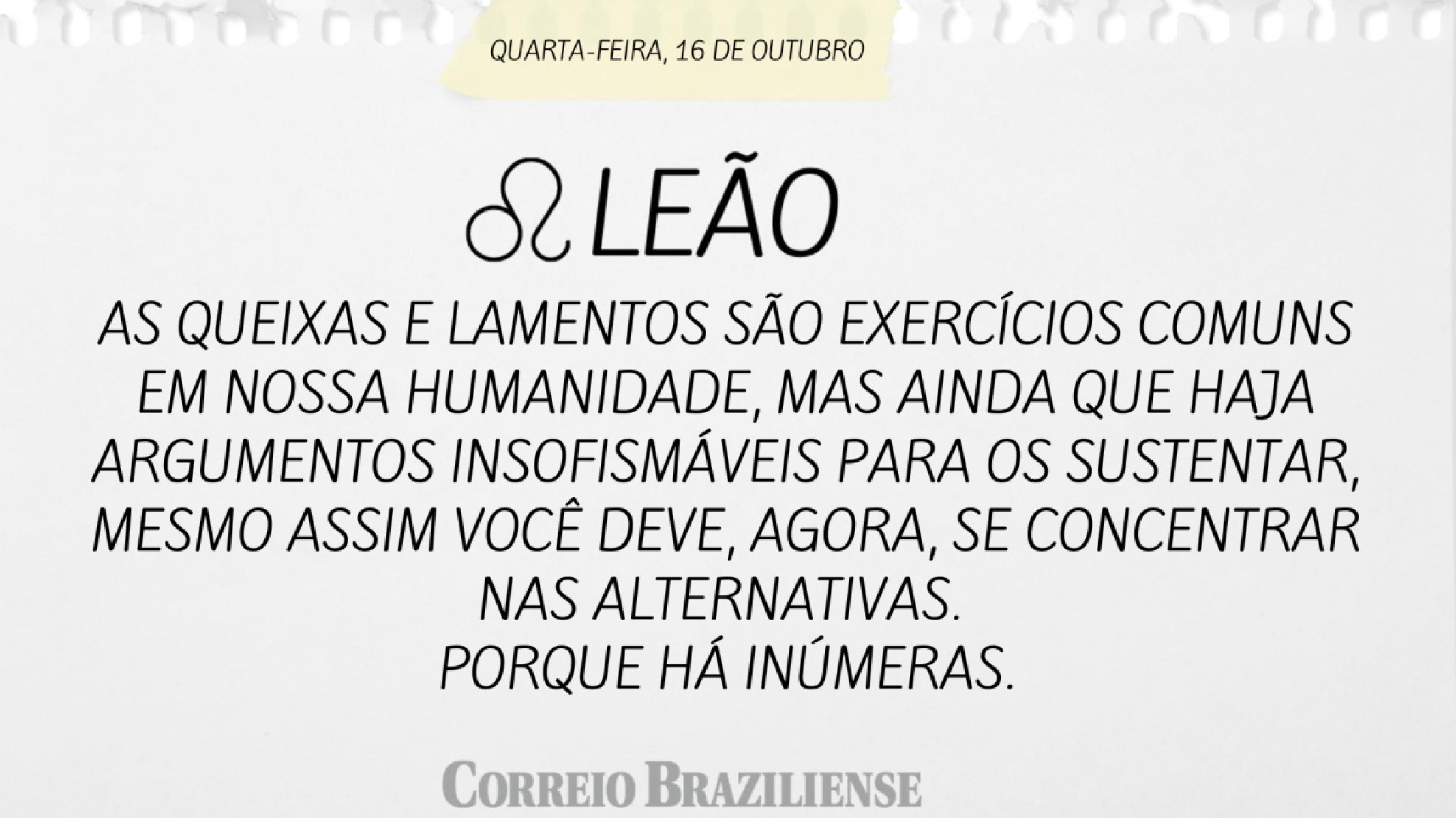 LEO (nascido entre 22/07 e 22/08) 