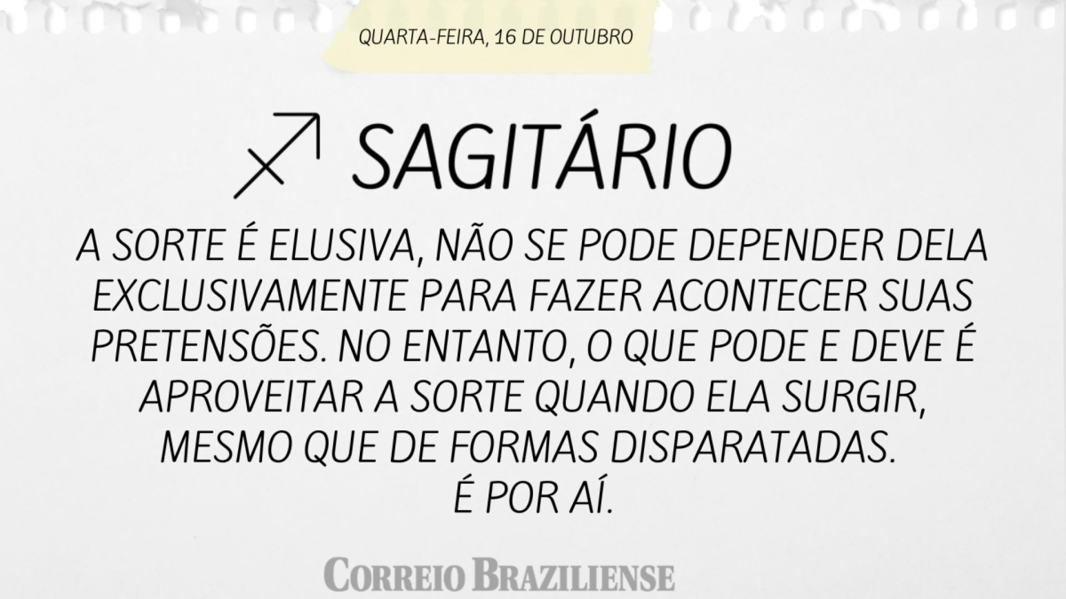 SAGITÁRIO (nascimento entre 22/11 a 21/12) 