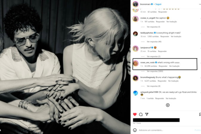 Post Bruno Mars com Rosé