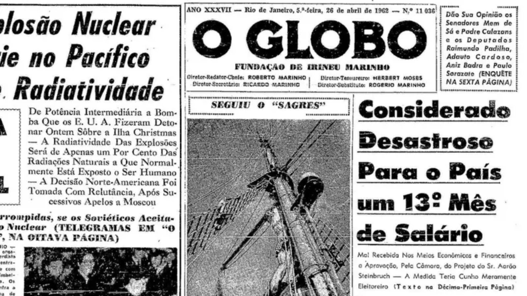 Ferroviários de Bauru (SP) em greve pela gratificação natalina -  (crédito: Acervo do Museu Ferroviário Regional de Bauru)