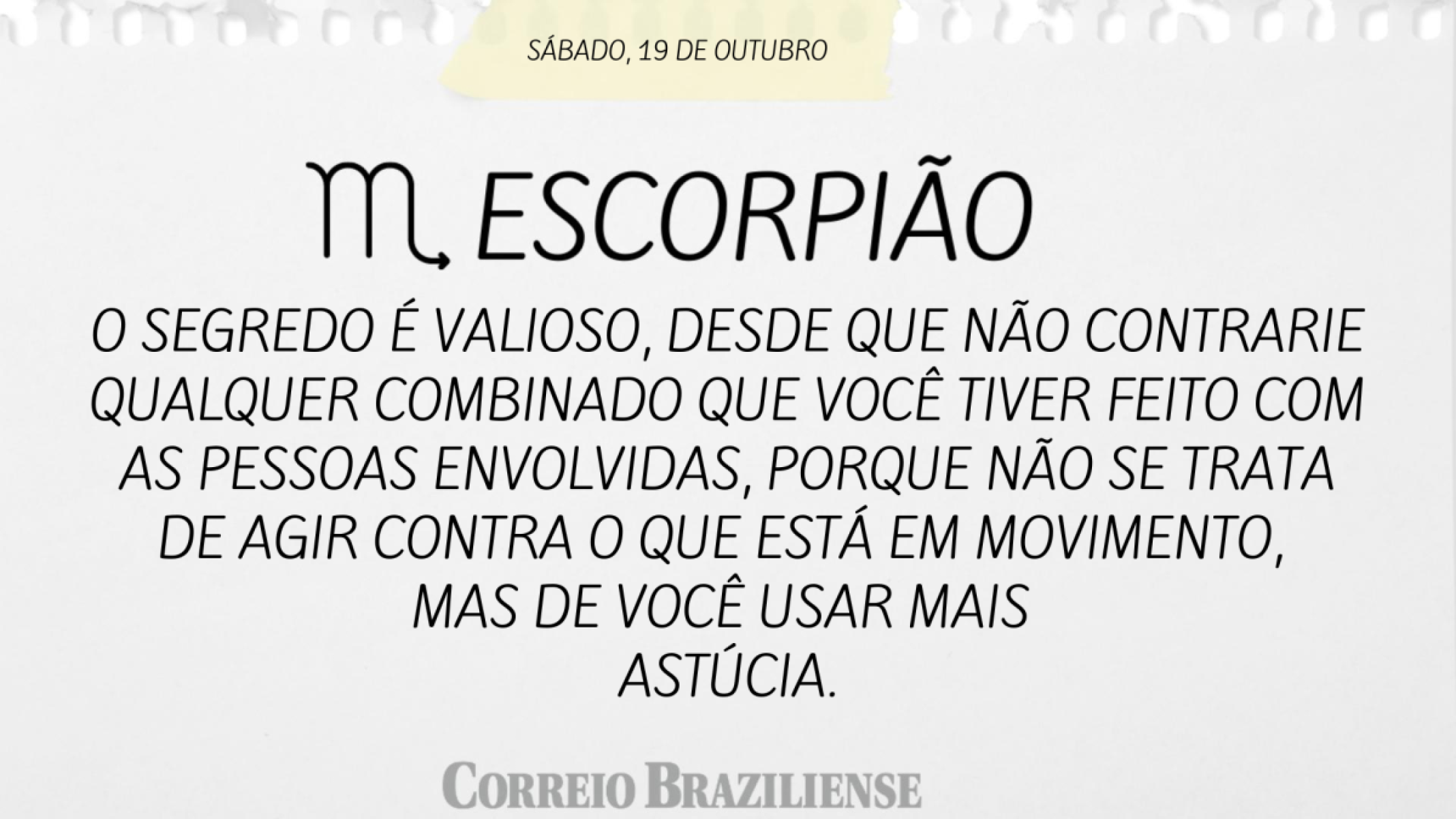 ESCORPIÃO (nascidos entre 23/10 e 21/11) 