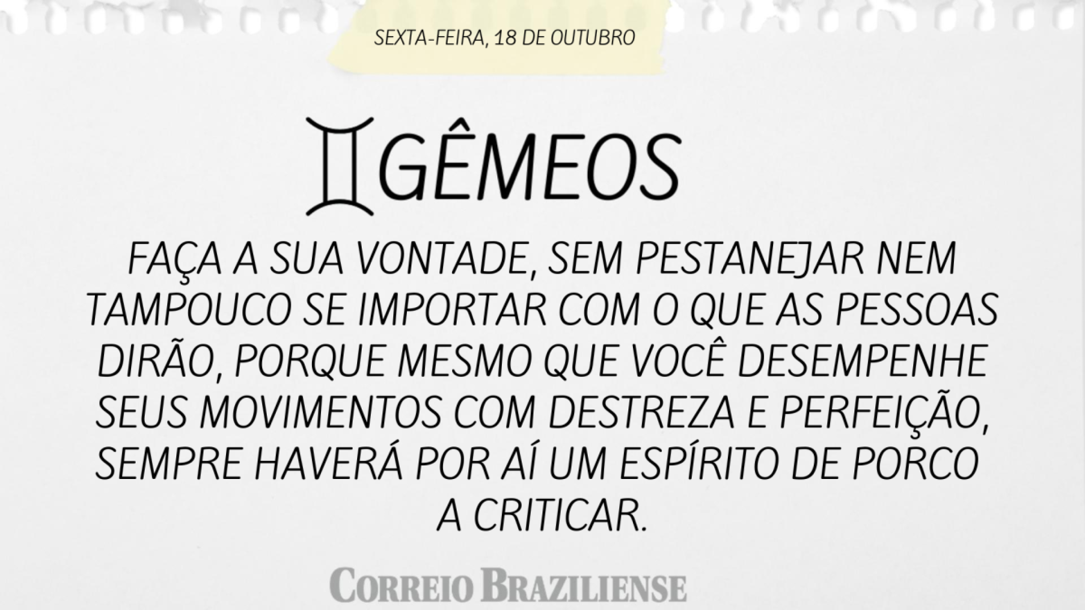 GÊMEOS (nascimento entre 21/5 a 20/6) 