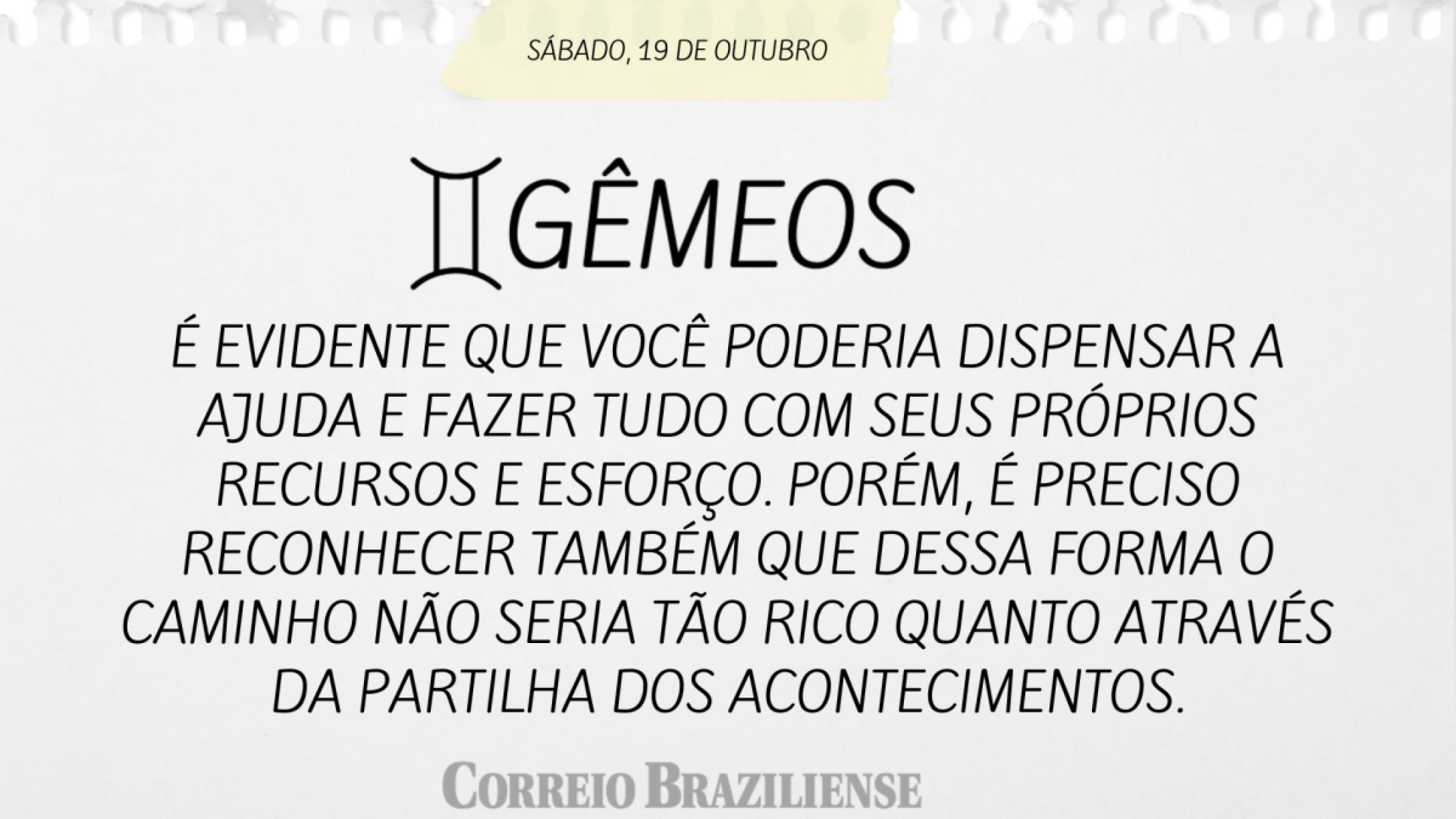 GÊMEOS (nascimento entre 21/5 a 20/6) 