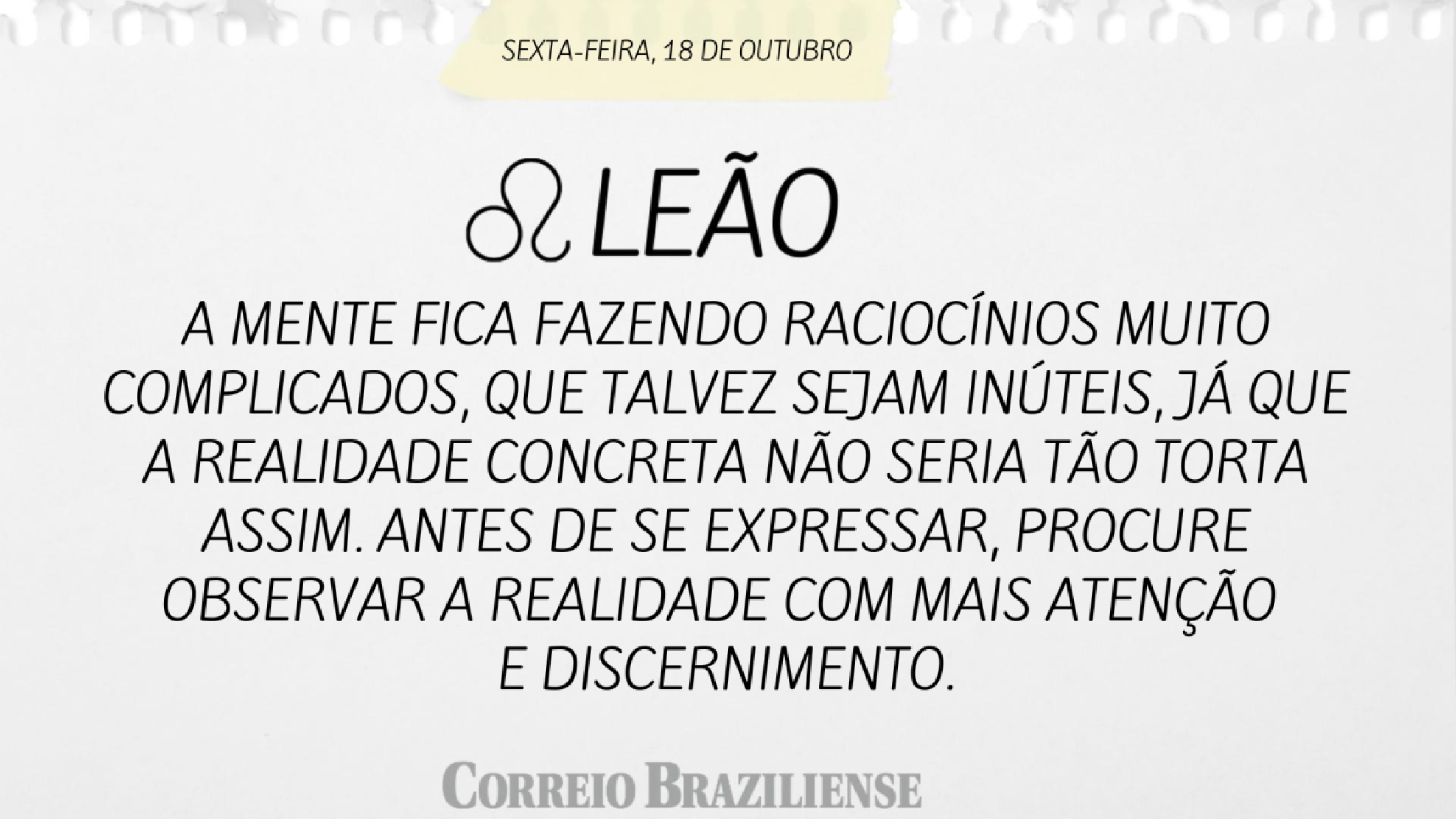 LEO (nascido entre 22/07 e 22/08) 