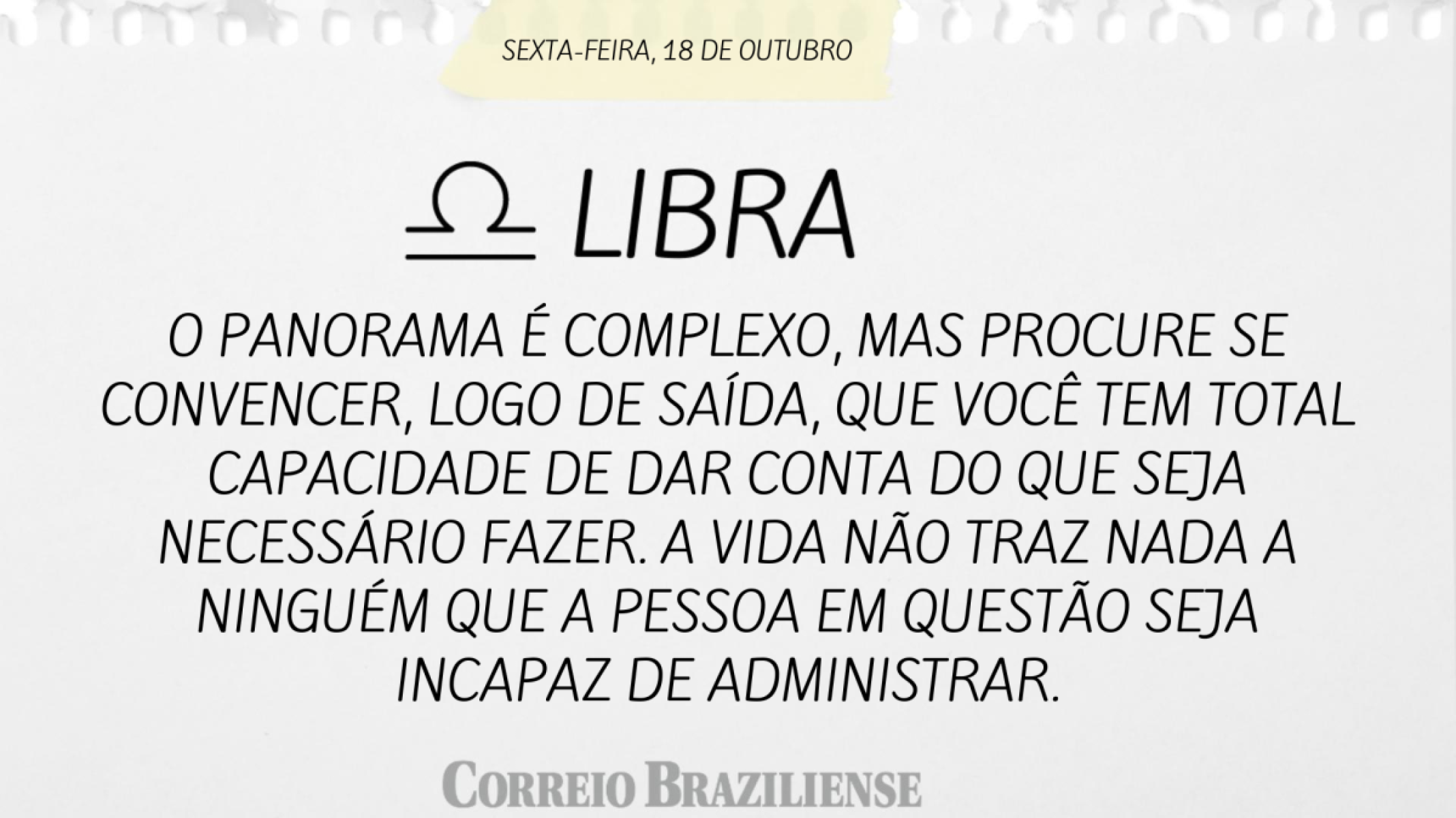 LIBRA (nascimento entre 23/9 a 22/10) 