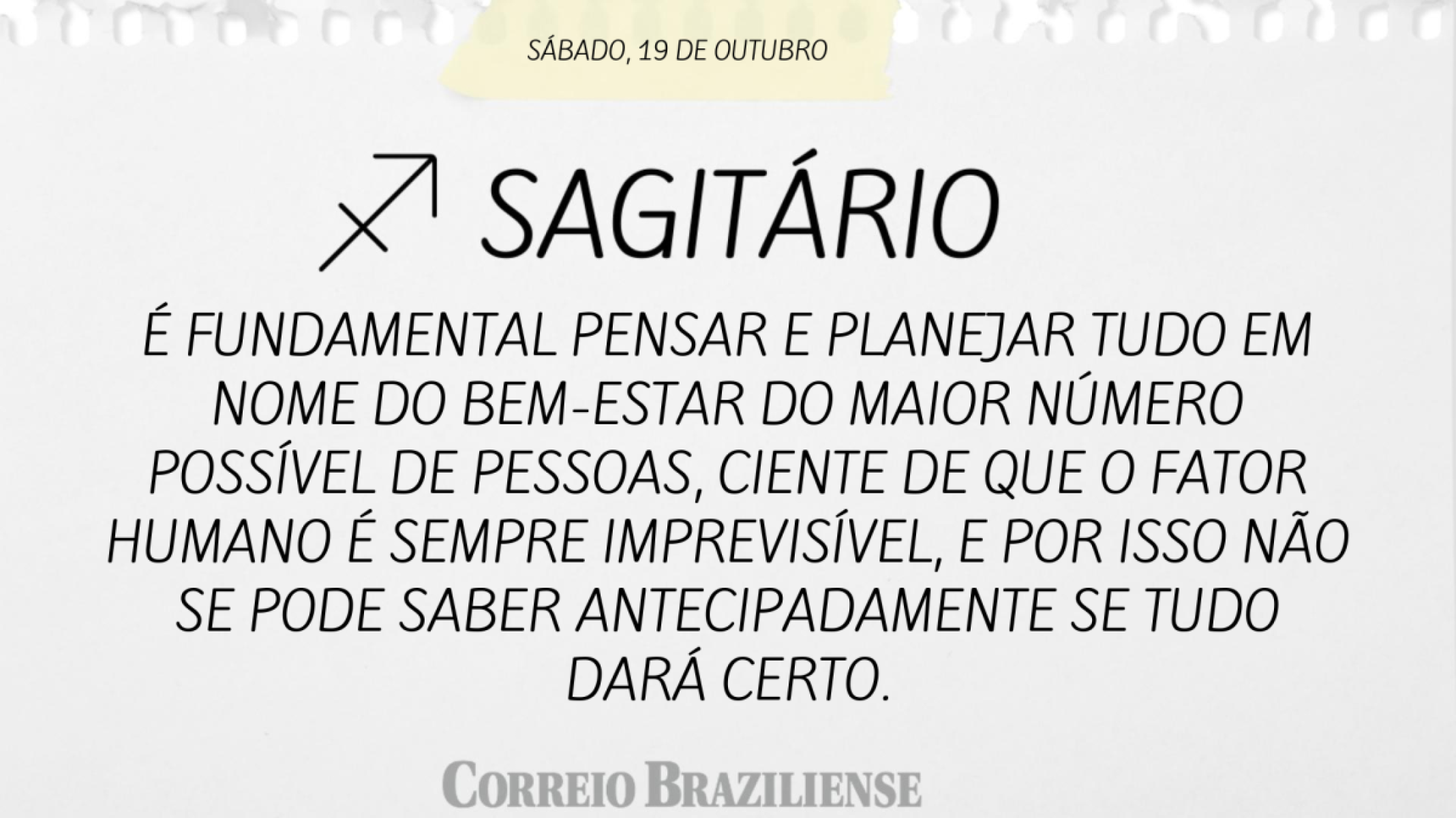 SAGITÁRIO (nascidos entre 22/11 e 21/12) 