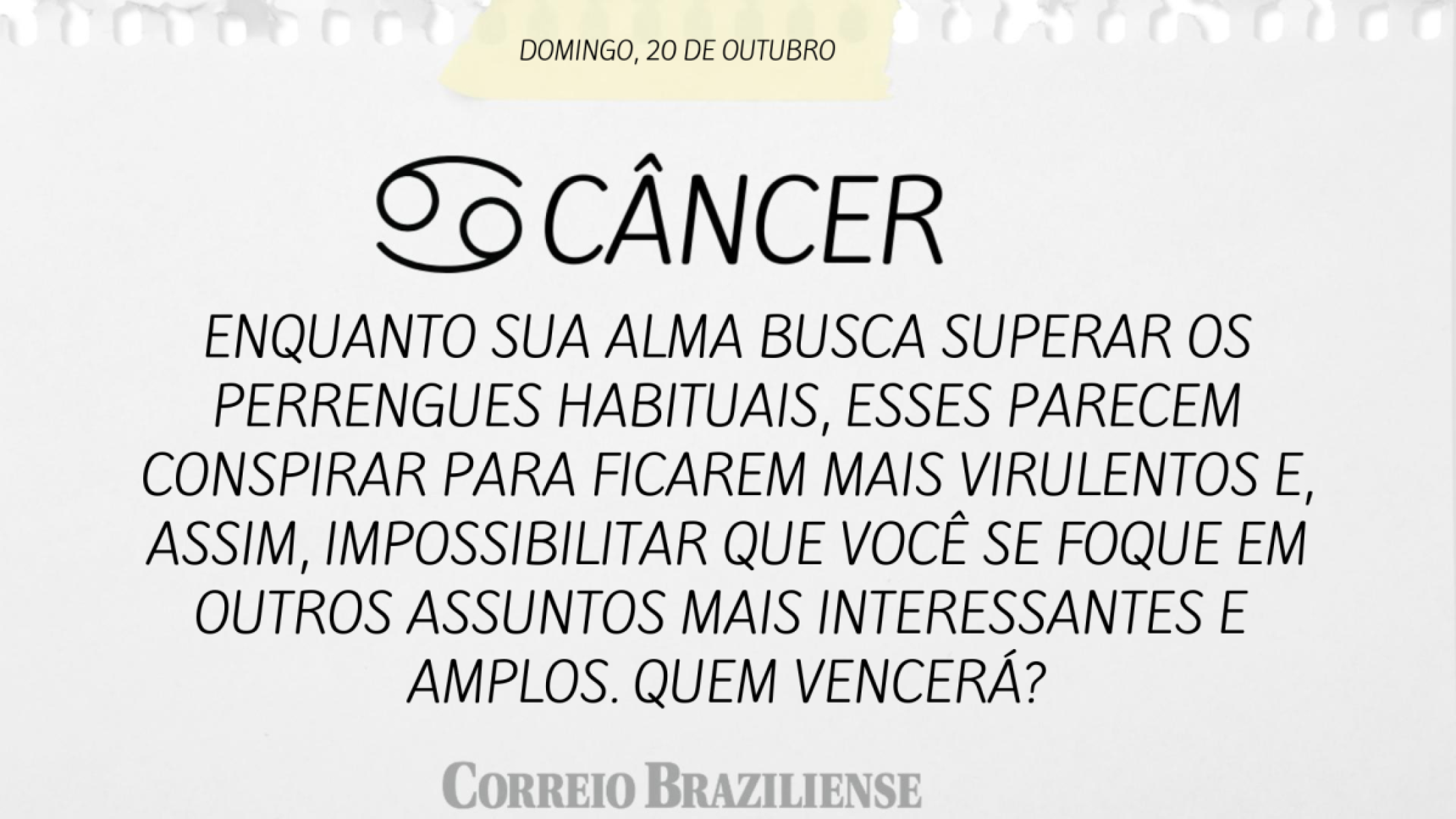 CÂNCER (nascimento entre 21/06 e 21/07) 