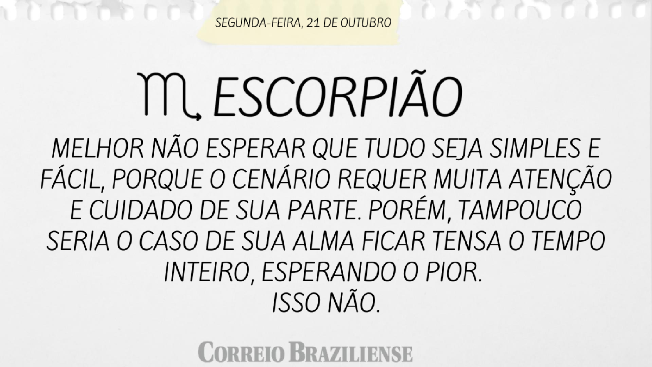 ESCORPIÃO (nascimento entre 23/10 a 21/11) 