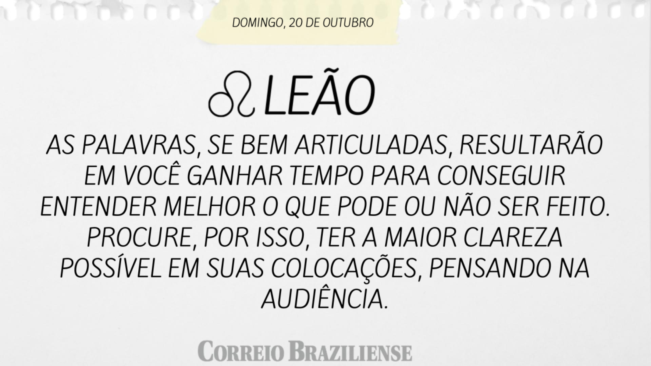 LEO (nascido entre 22/07 e 22/08) 