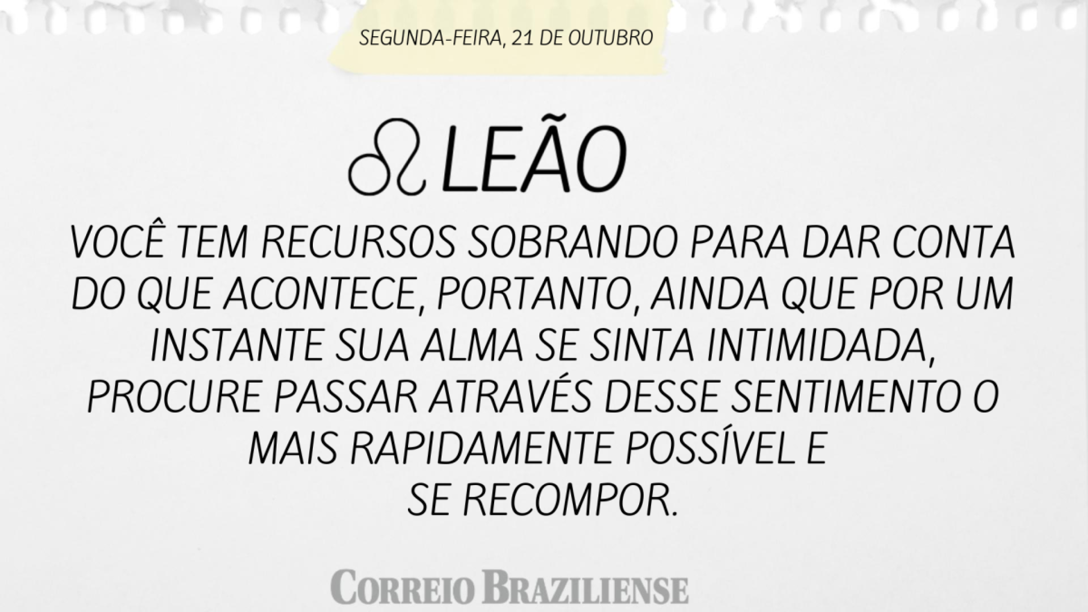 LEO (nascido entre 22/07 e 22/08) 