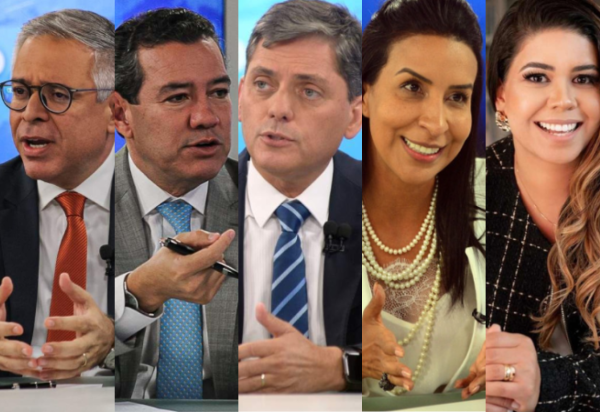 Da direita para a esquerda: Paulo Maurício, Cléber Lopes, Everardo Gueiros, Cris Damasceno e Karolyne Guimarães. -  (crédito: Correio Braziliense )