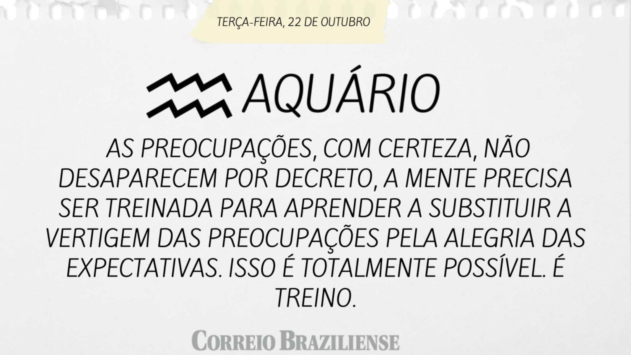 Aquário | 22 de outubro