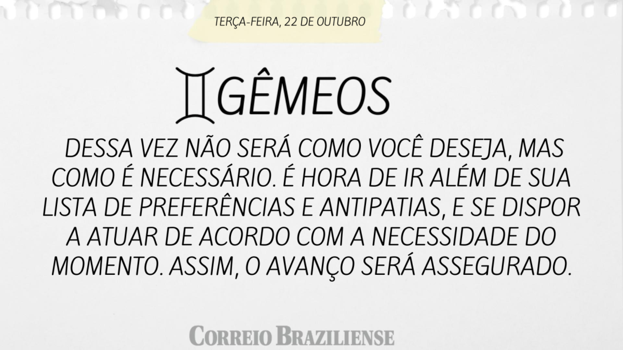 Gêmeos | 22 de outubro