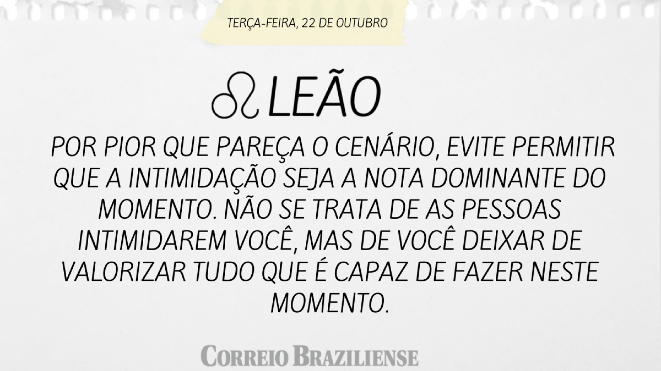 Leão | 22 de outubro