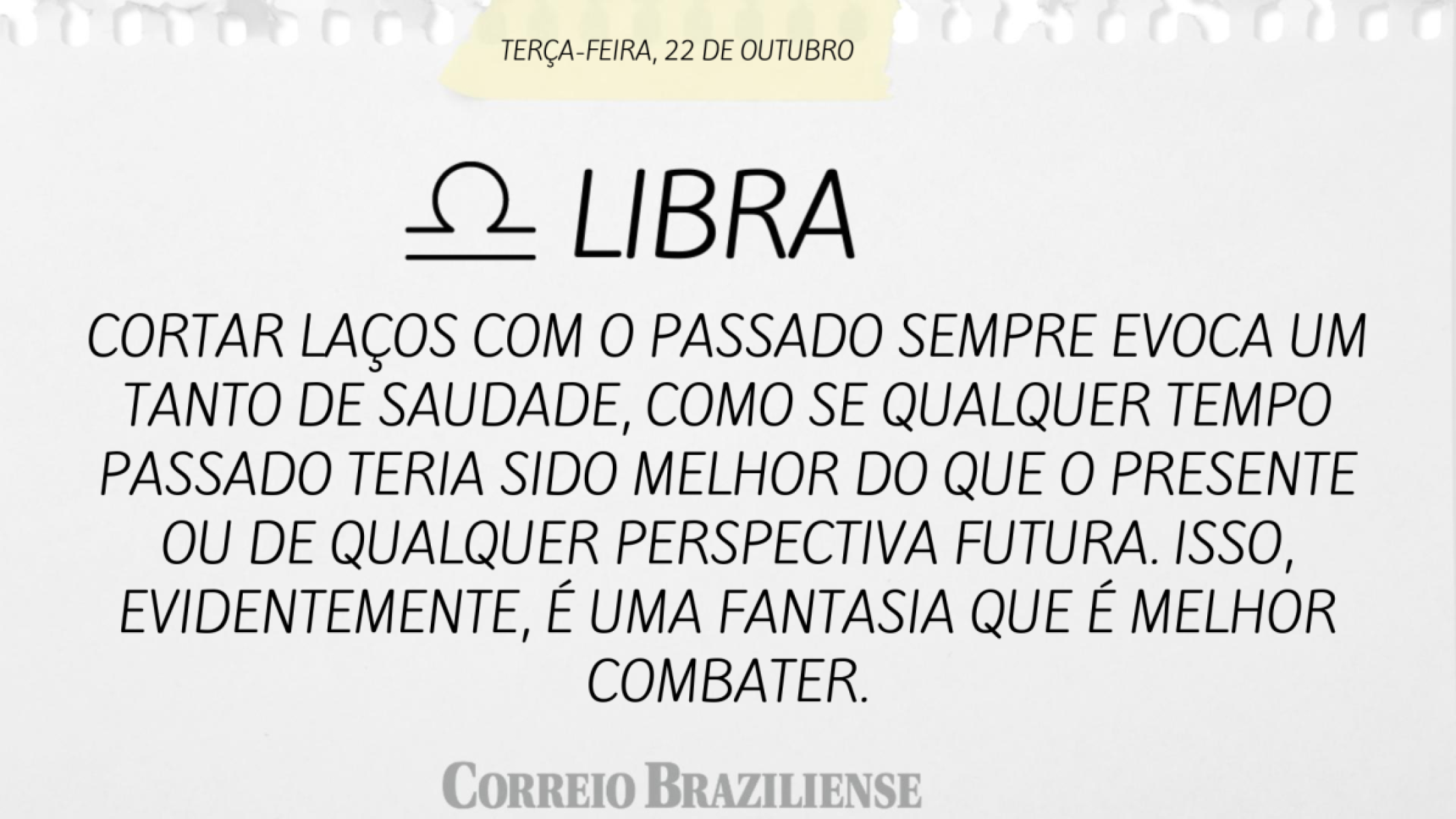 Libra | 22 de outubro