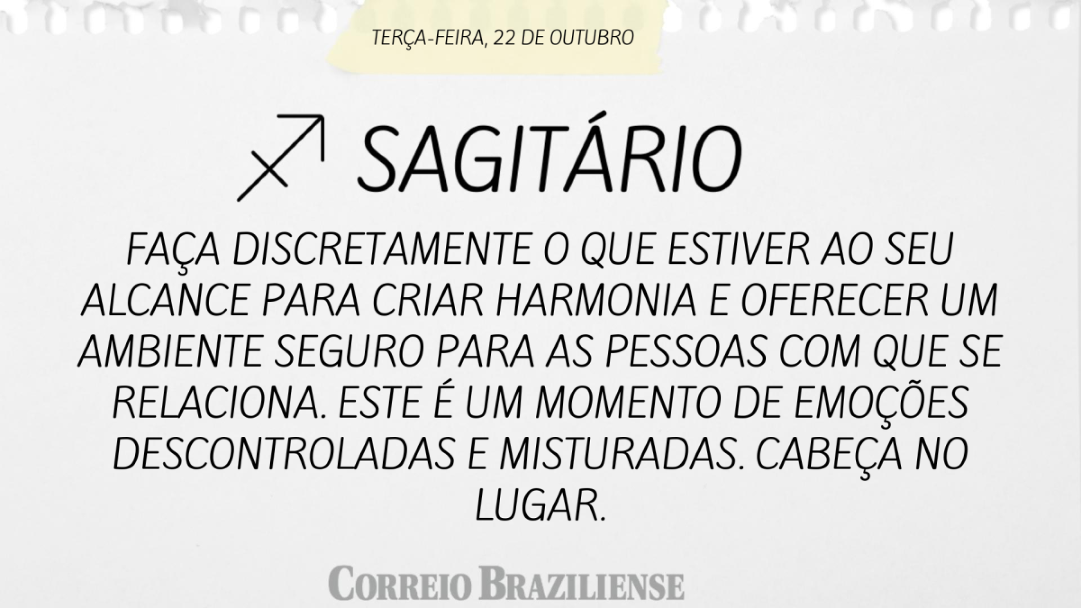 Sagitário | 22 de outubro