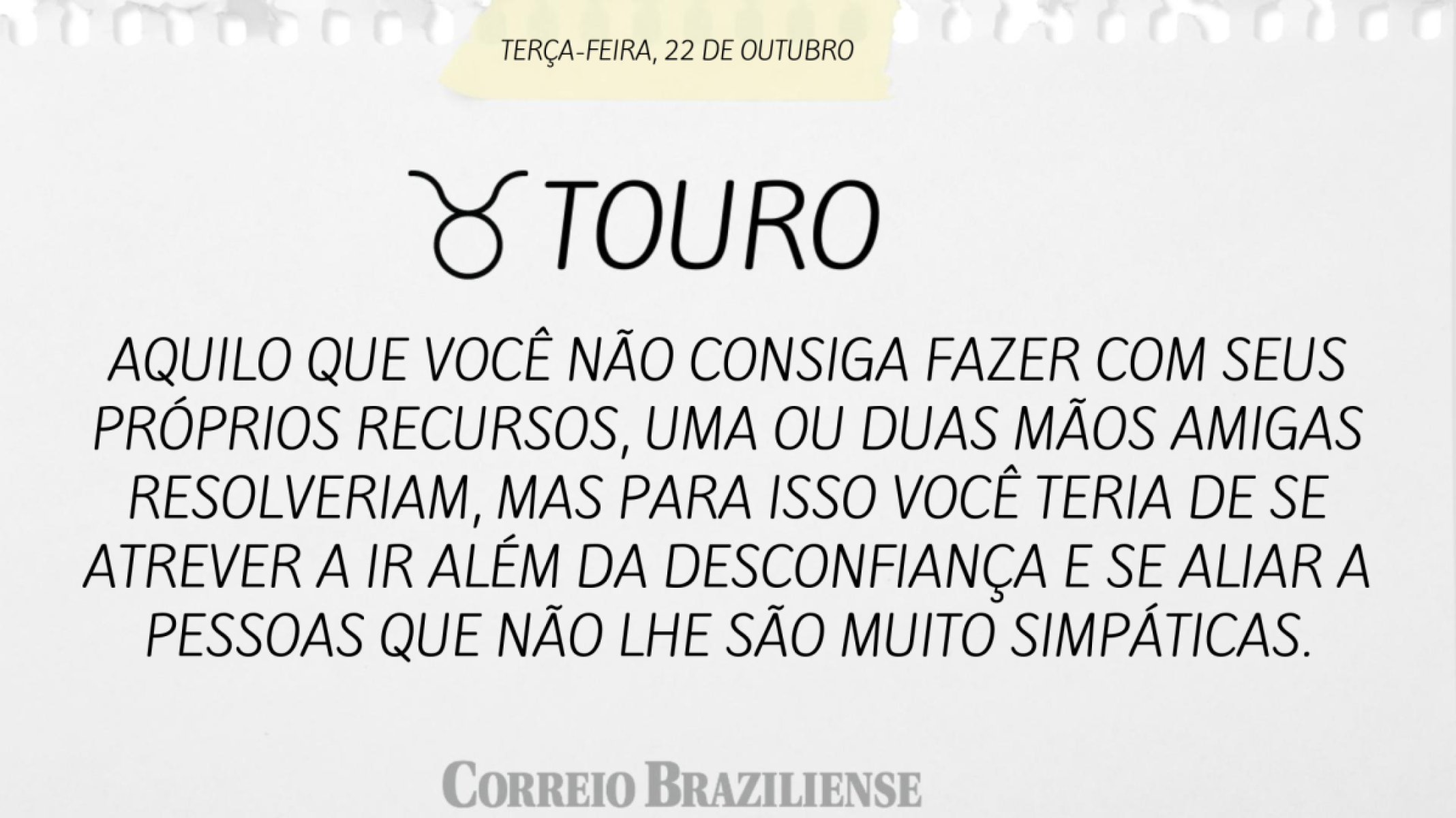 Touro | 22 de outubro