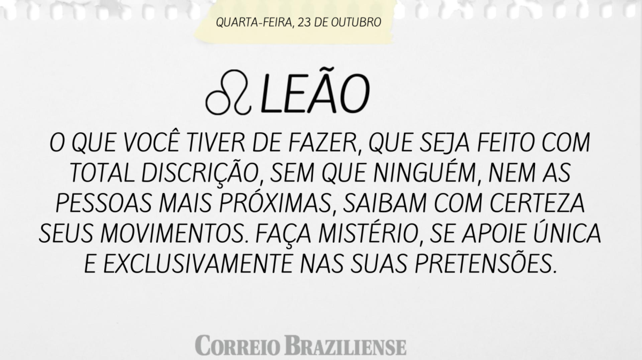 Leão | 23 de outubro