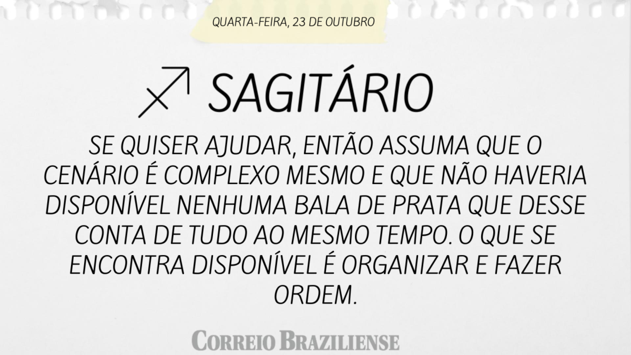 Sagitário | 23 de outubro